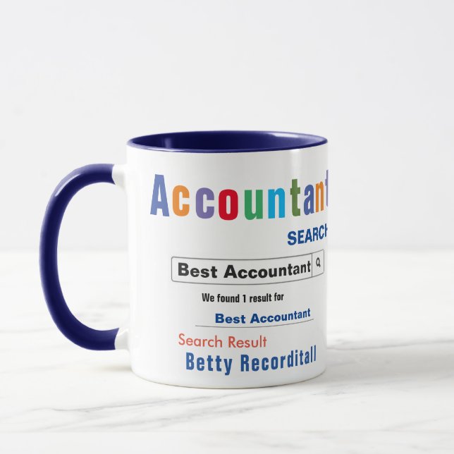 Funny Custom Best Accountant Mug (Left)