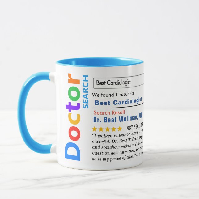 Funny Custom Best Cardiologist Mug (Left)