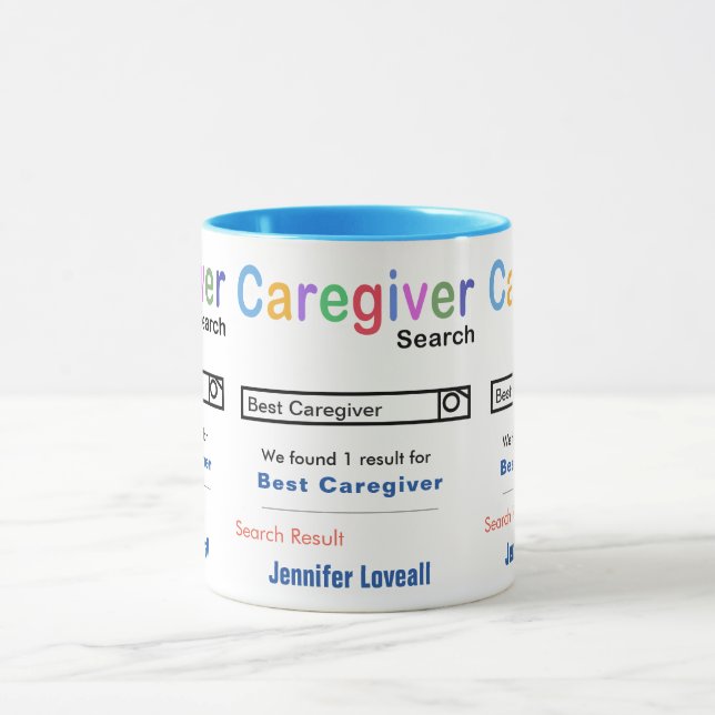 Funny Custom Best Caregiver Mug (Center)