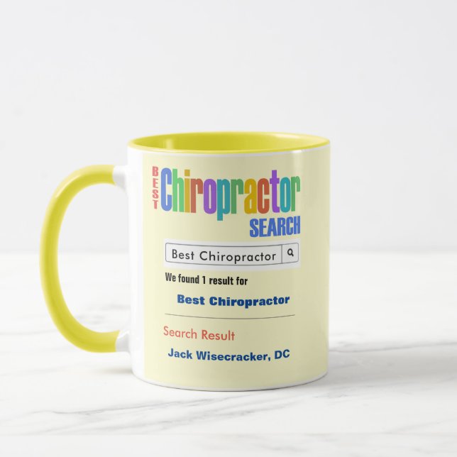 Funny Custom Best Chiropractor Gift Mug (Left)
