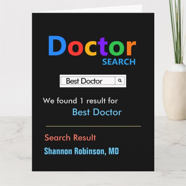 Funny Custom Best Doctor Card (Front)