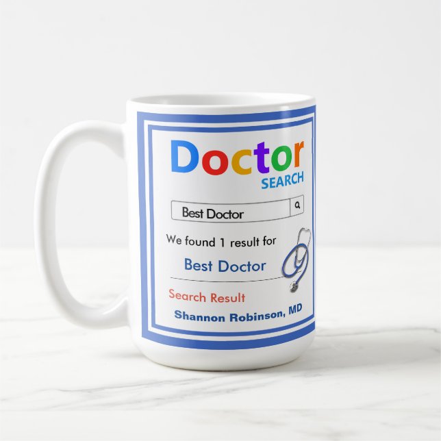 Funny Custom Best Doctor Gift Coffee Mug (Left)