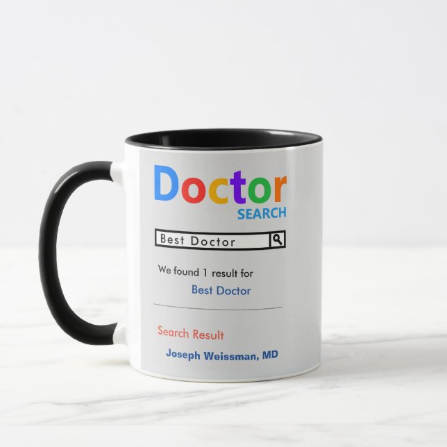 Funny Custom Best Doctor Gift Mug (Left)
