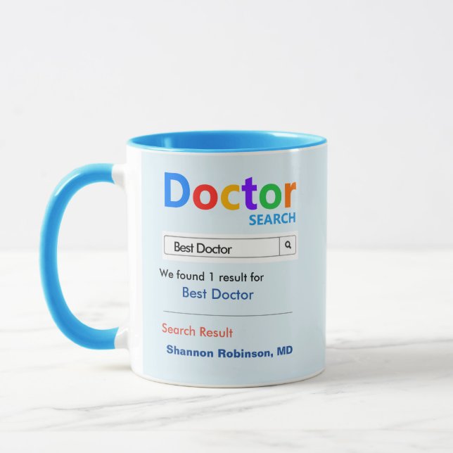 Funny Custom Best Doctor Gift Mug (Left)