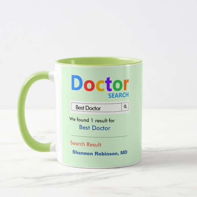 Funny Custom Best Doctor Gift Mug (Left)