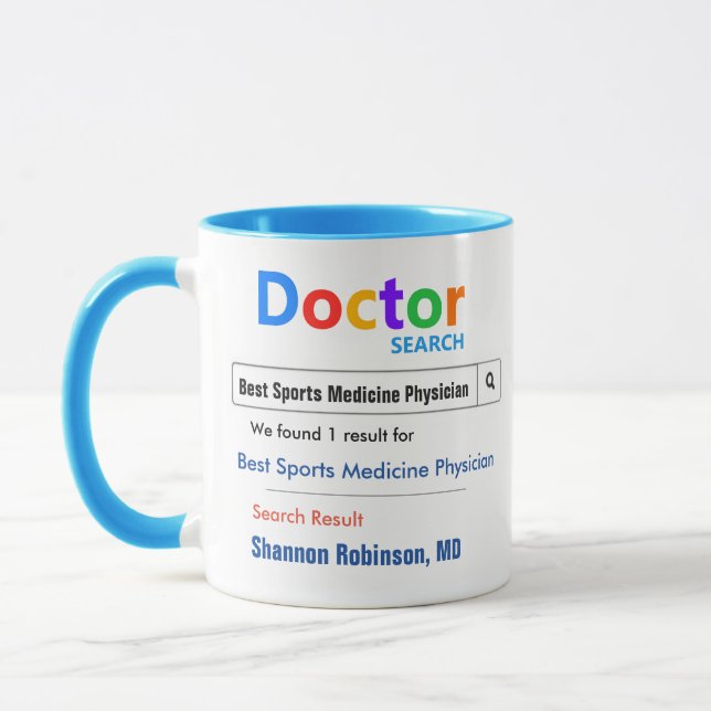 Funny Custom Best Doctor Gift Mug (Left)