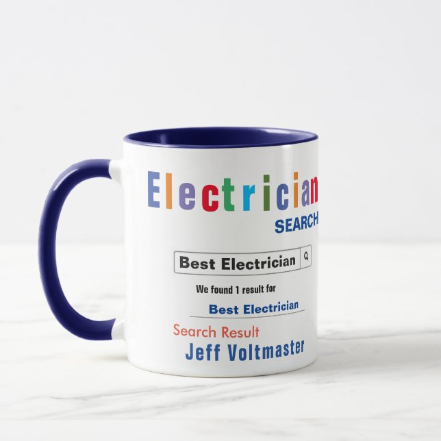Funny Custom Best Electrician Mug (Left)