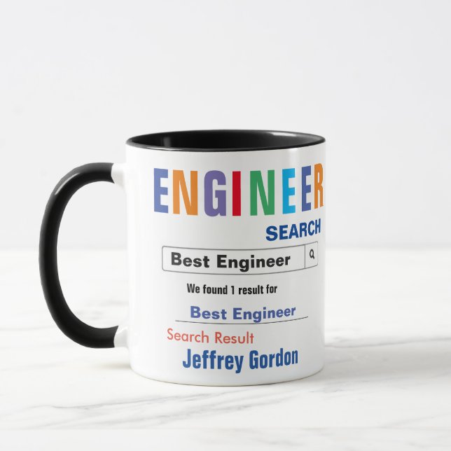 Funny Custom Best Engineer Gift Mug (Left)