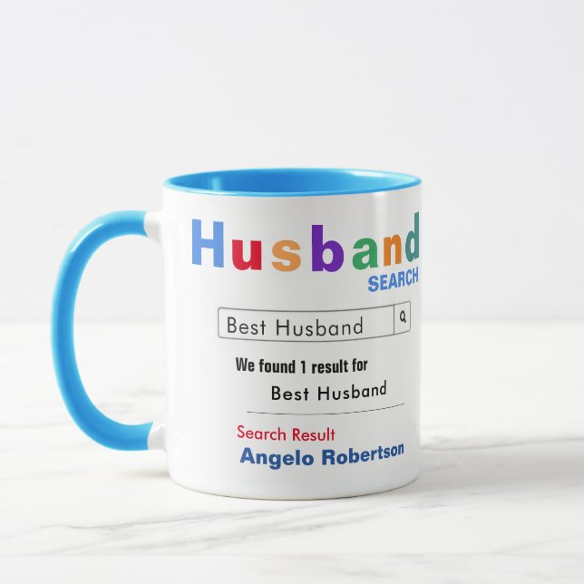Funny Custom Best Husband Search Mug (Left)