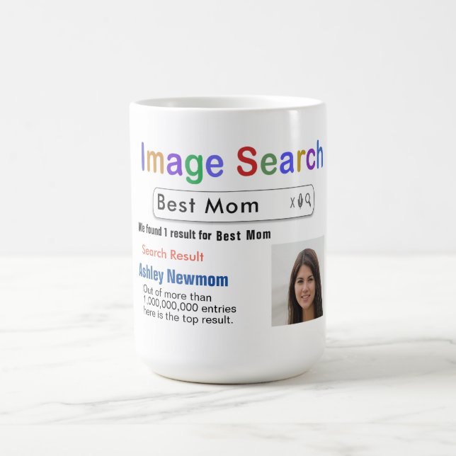 Funny Custom Best Mom Search Gift Mug (Center)