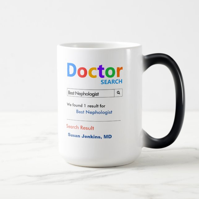 Funny Custom Best Nephrologist Magic Mug (Right)