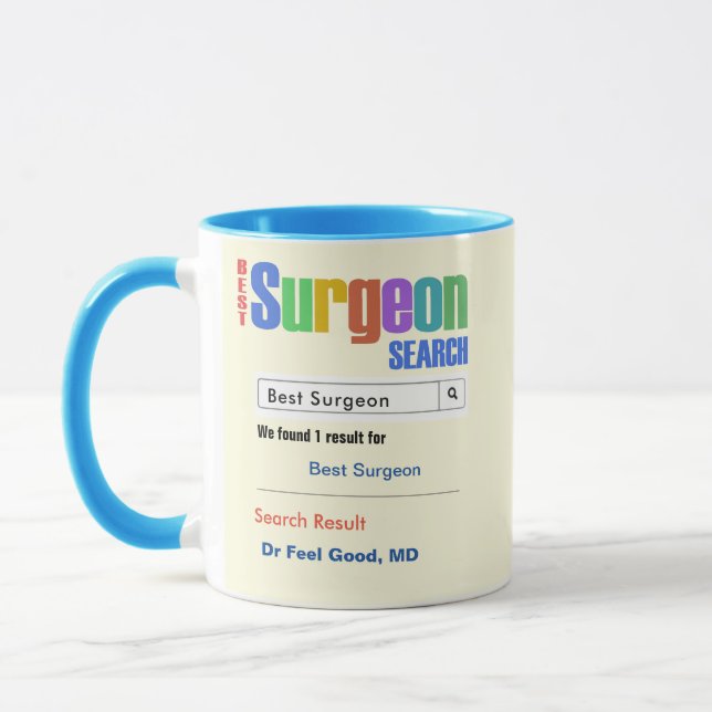 Funny Custom Best Surgeon Gift Mug (Left)
