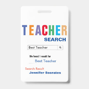 Funny Custom Best Teacher Gift Badge