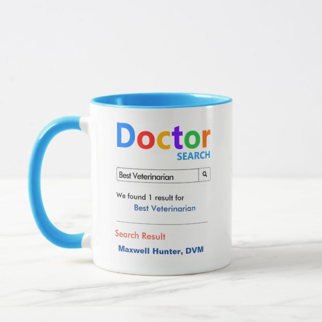 Funny Custom Best Veterinarian Gift Mug (Left)
