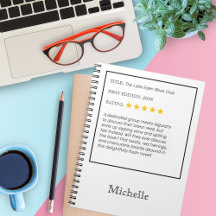 Funny Custom Book Club Carnet