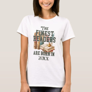 Funny Custom Book Lover Birth Year Birthday  T-Shirt