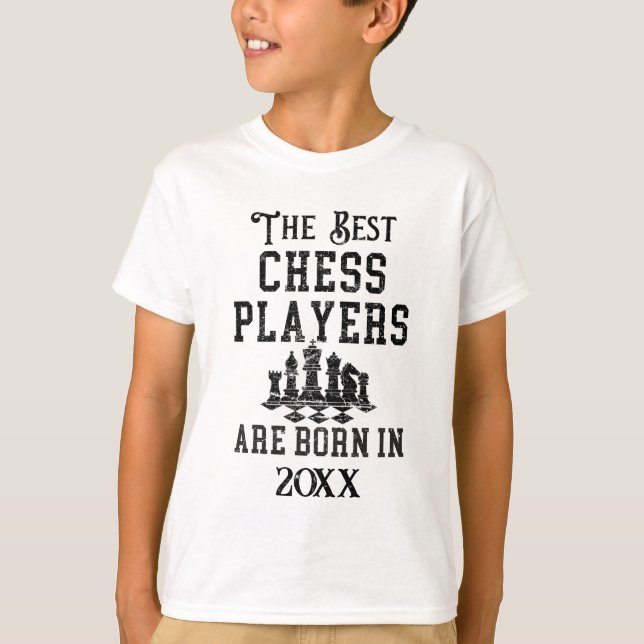 Funny Custom Chess Player Birth Year Birthday  T-Shirt (Front)