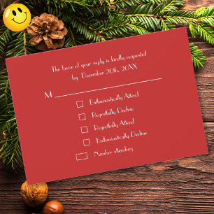 Funny Custom Christmas Holiday Party RSVP Card