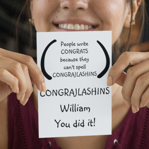 Funny Custom Congratulations Congrats Humour Quote Card