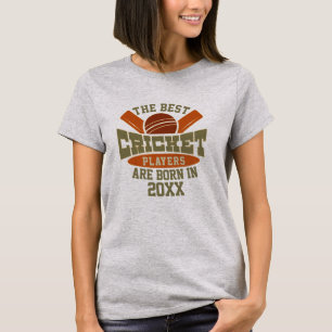 Funny Custom Cricket Birthday Birth Day Name T-Shirt