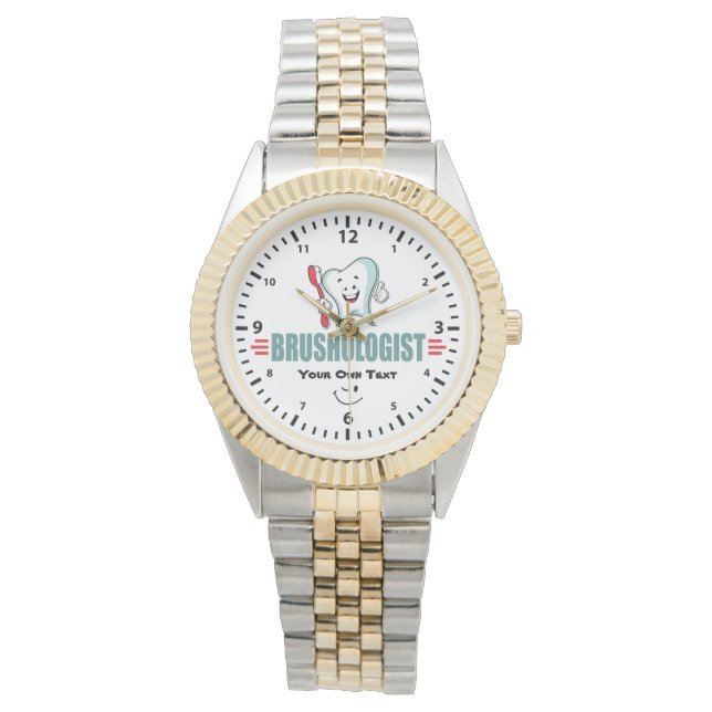 Funny Custom Dental Hygiene Toothbrish Watch (Front)