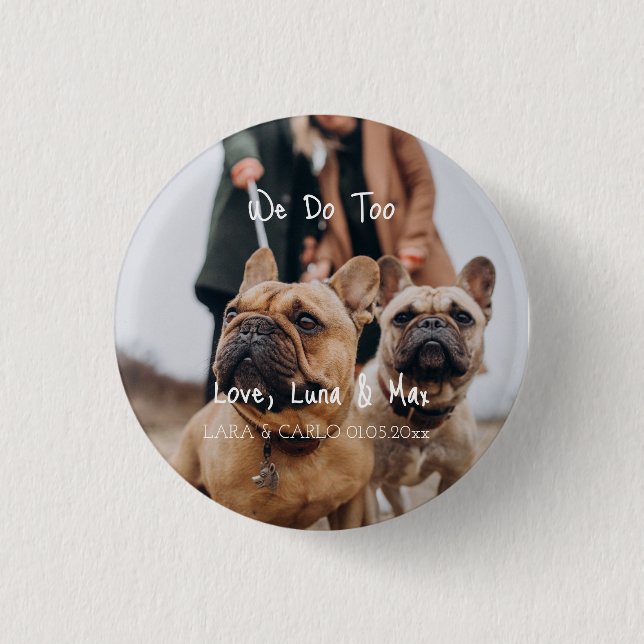 funny Custom dog photo We Do Too Eucalyptus  1 Inch Round Button (Front)