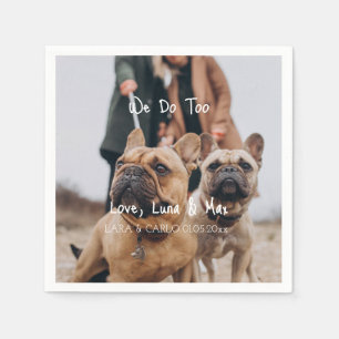 funny Custom dog photo We Do Too Eucalyptus Napkin