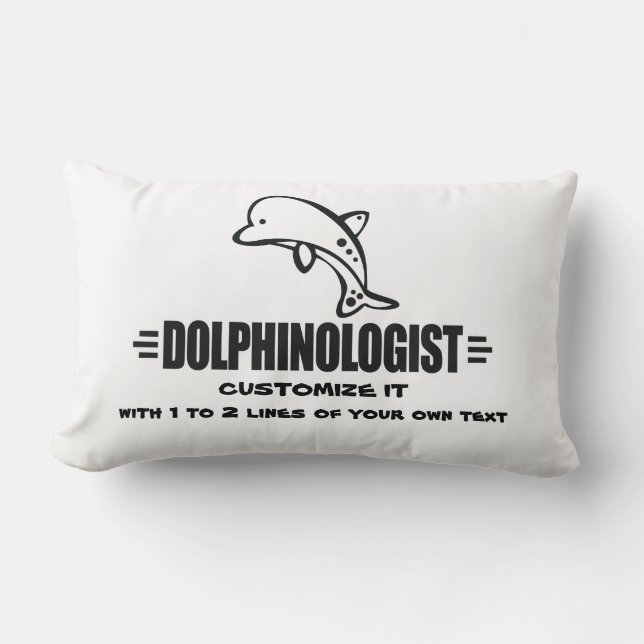 Funny Custom Dolphins Lumbar Pillow (Front)