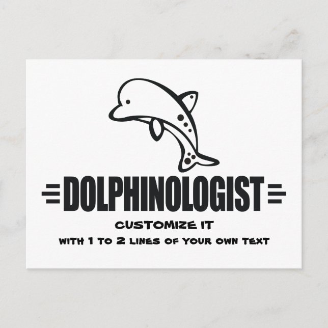 Funny Custom Dolphins Postcard (Front)