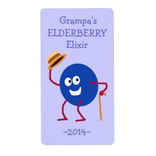 Funny Custom Elderberry Wine Labels