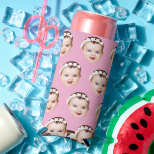Funny Custom Face Can Cooler, Personalized Picture Seltzer Can Cooler
