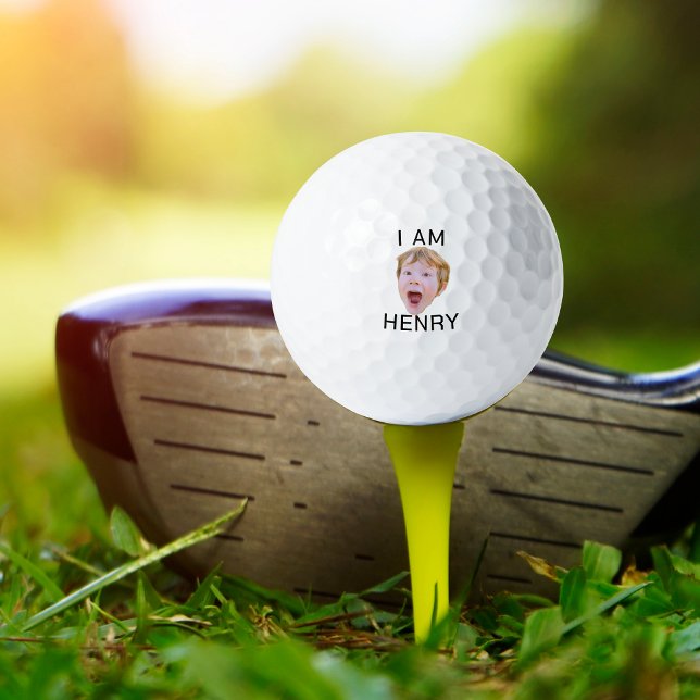 Funny Custom Face Golf Birthday Party Matching  Golf Balls (Creator Uploaded)