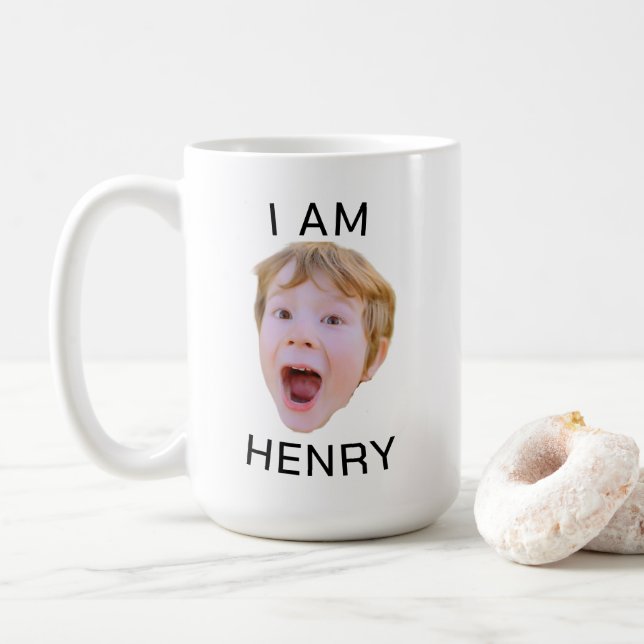 Funny Custom Face Mug Birthday Party Matching  (With Donut)