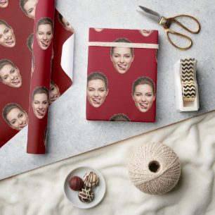 Funny Custom Face Personalized Gift Wrap