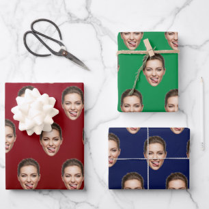 Funny Custom Face Personalized Gift Wrap