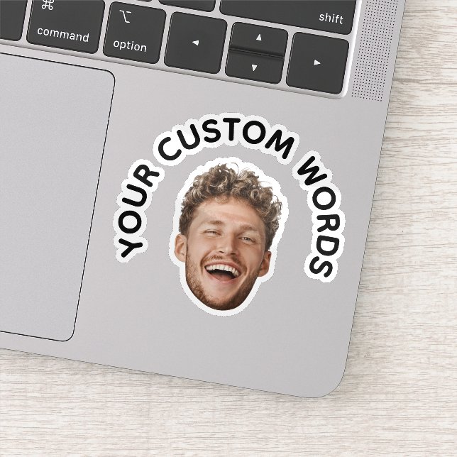 Funny Custom Face photo with Personalized Text (Detail)