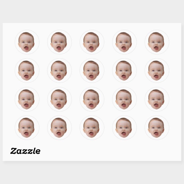 Funny Custom Face Stickers Personalized Face Photo (Sheet)