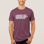 Funny custom family Thanksgiving Tri-Blend Shirt<br><div class="desc">You deserve a shirt to commemorate your survival of family Thanksgiving. This funny t-shirt coordinates with the Lea Delaveris Design Modern Thanksgiving collection. Customize it with the year and your family names. Makes a great funny gift for the newest members of the family, like an fiance or boyfriend or girlfriend....</div>