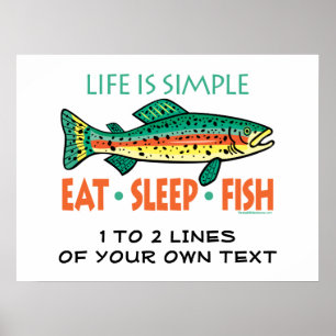 Funny Custom Fishing Poster