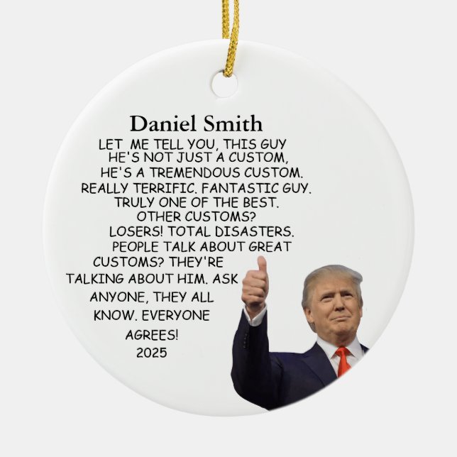 Funny Custom Gifts For Trump Ornament  (Front)