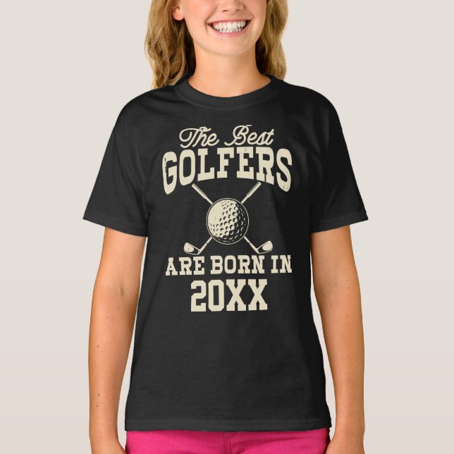 Funny Custom Golf Year Born Name  T-Shirt (Front)