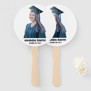 Funny Custom Graduation Handheld Fan Face Photo