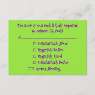 Funny Custom Kids Halloween Party RSVP Invitation 