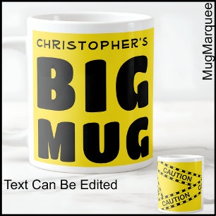 Funny Custom Name Big Mug Caution Tape 001