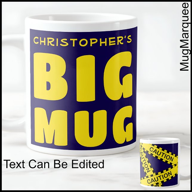Funny Custom Name Big Mug Caution Tape 004 (Creator Uploaded)