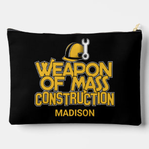 Funny custom name Construction Worker Accessory Pouch