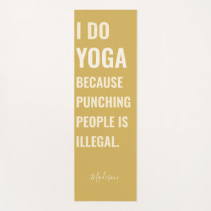 Funny custom name double-sided yoga mat