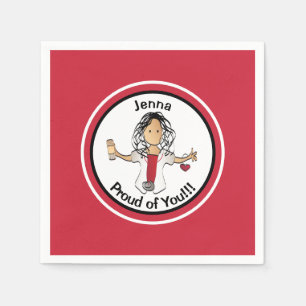 Funny Custom Name Nurse Graduation Napkins