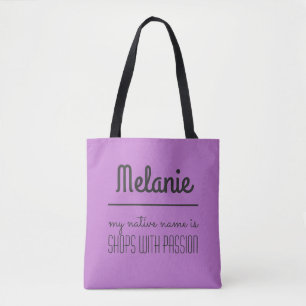 Funny Custom Name Shopping bags