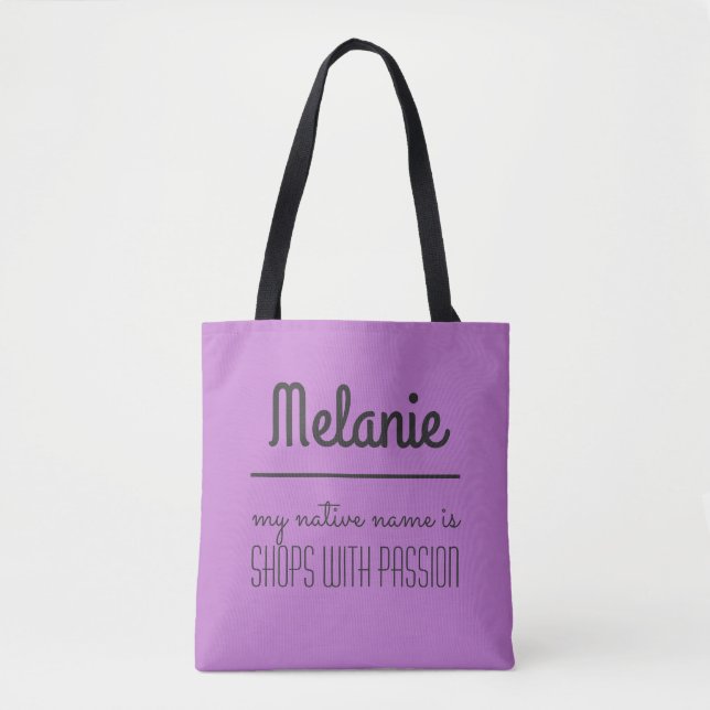 Funny Custom Name Shopping bags (Front)